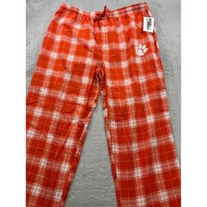 Sideline Apparel Clemson‎ Tigers Mens XXL Orange Plaid Pajama Lounge Pants NWT